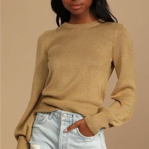 Lulu’s Tan Knit Sweater - NWOT